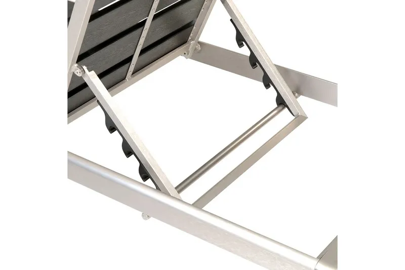 Solstol Nardo - Svart, Silver - Utemöbler & utemiljö - Utestol & trädgårdsstol - Solsäng & solvagn