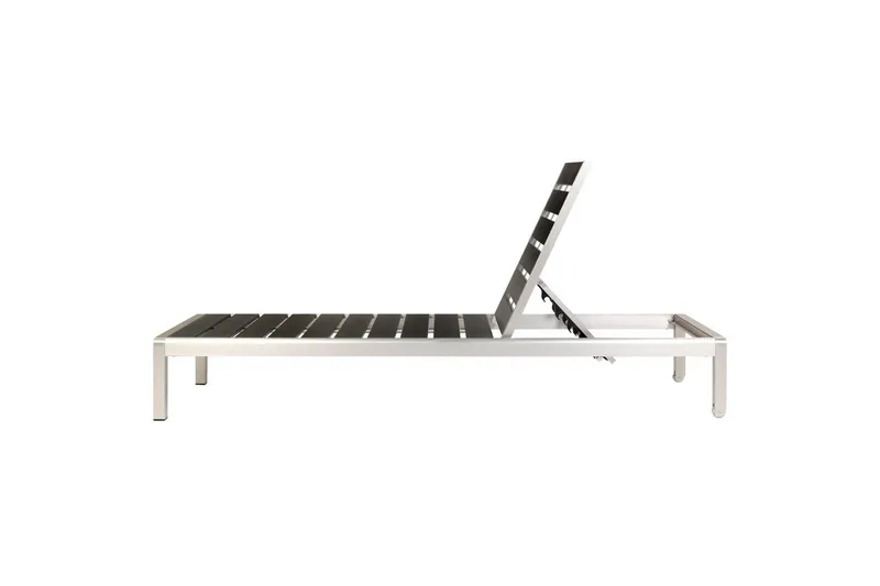 Solstol Nardo - Svart, Silver - Utemöbler & utemiljö - Utestol & trädgårdsstol - Solsäng & solvagn