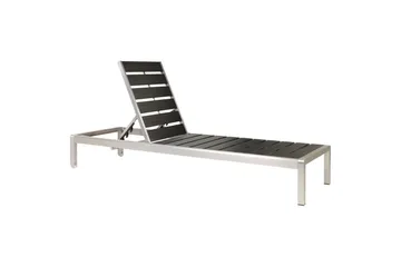 Solstol Nardo - Svart, Silver - Utemöbler & utemiljö - Utestol & trädgårdsstol - Solsäng & solvagn