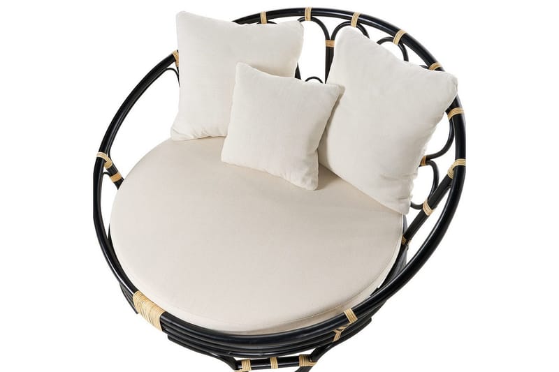 Solstol Rossano - Svart, beige - Utemöbler & utemiljö - Utestol & trädgårdsstol - Utefåtölj & loungefåtölj