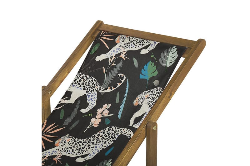 Solstol set om 2 Anzio - ljust trä/off-white djurmönster - Utemöbler & utemiljö - Utestol & trädgårdsstol - Solstol