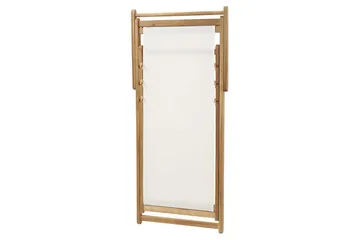 Solstol set om 2 Anzio - ljust trä/off-white pelikanmönster - Utemöbler & utemiljö - Utestol & trädgårdsstol - Solstol