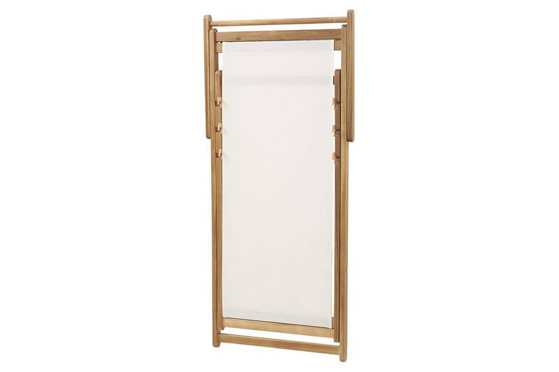 Solstol set om 2 Anzio - ljust trä/off-white/grön lövmönster - Utemöbler & utemiljö - Utestol & trädgårdsstol - Solstol