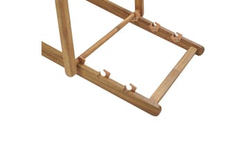 Solstol set om 2 Anzio - ljust trä/off-white/marinblå blommigt mönster - Utemöbler & utemiljö - Utestol & trädgårdsstol - Solstol