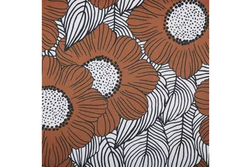 Solstol set om 2 Anzio - mörkt trä/off-white vallmomönster - Utemöbler & utemiljö - Utestol & trädgårdsstol - Solstol