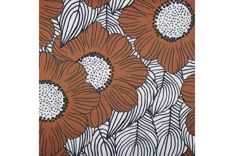 Solstol set om 2 Anzio - mörkt trä/off-white vallmomönster - Utemöbler & utemiljö - Utestol & trädgårdsstol - Solstol