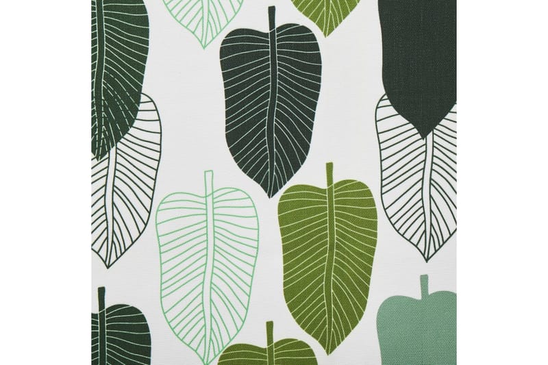 Solstol set om 2 Anzio - mörkt trä/off-white/grön lövmönster - Utemöbler & utemiljö - Utestol & trädgårdsstol - Solstol