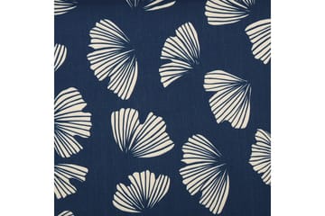 Solstol set om 2 Anzio - mörkt trä/off-white/marinblå blommigt mönster - Utemöbler & utemiljö - Utestol & trädgårdsstol - Solstol