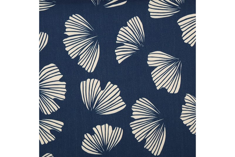 Solstol set om 2 Anzio - mörkt trä/off-white/marinblå blommigt mönster - Utemöbler & utemiljö - Utestol & trädgårdsstol - Solstol