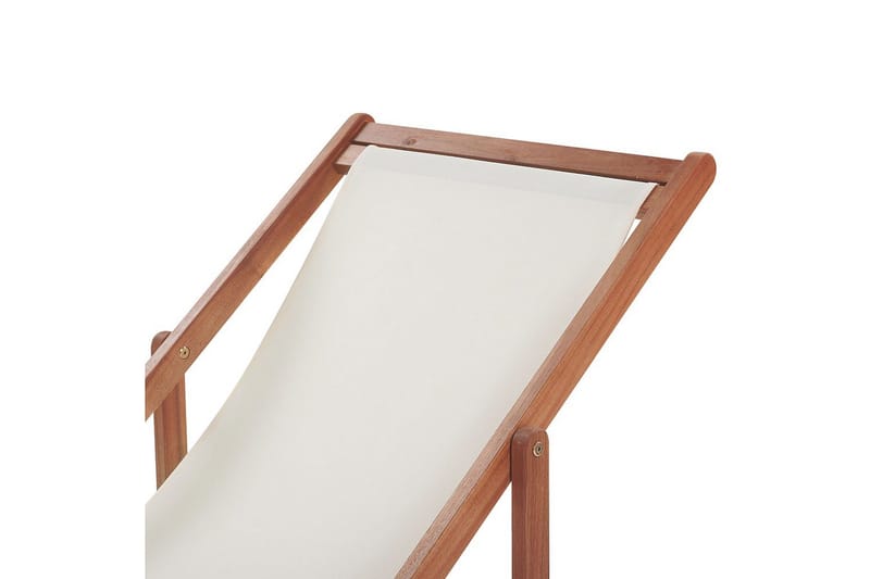 Solstol set om 2 Anzio - mörkt trä/off-white/röd blommigt mönster - Utemöbler & utemiljö - Utestol & trädgårdsstol - Solstol