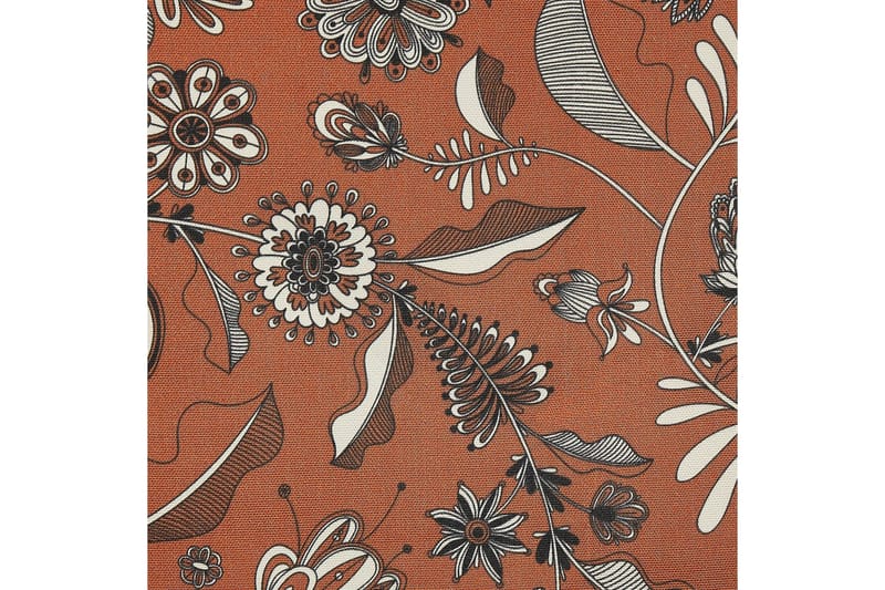 Solstol set om 2 Anzio - mörkt trä/off-white/röd blommigt mönster - Utemöbler & utemiljö - Utestol & trädgårdsstol - Solstol