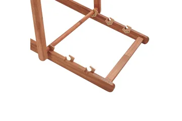 Solstol set om 2 Anzio - mörkt trä/off-white/röd blommigt mönster - Utemöbler & utemiljö - Utestol & trädgårdsstol - Solstol