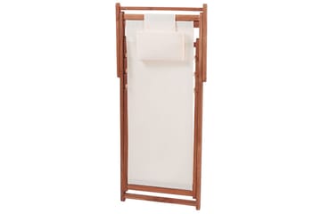 Solstol set om 2 Avellino - Vit, mörkt trä, flerfärgad - Utemöbler & utemiljö - Utestol & trädgårdsstol - Solstol