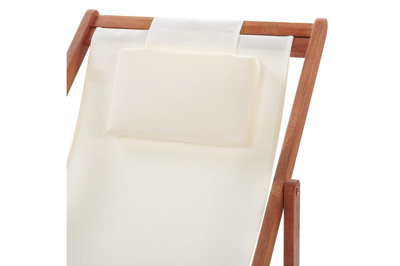 Solstol set om 2 Avellino - Vit, mörkt trä, flerfärgad - Utemöbler & utemiljö - Utestol & trädgårdsstol - Solstol