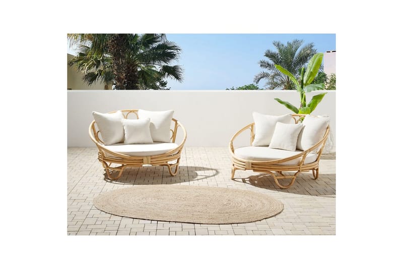 Solstol set om 2 Rossano - Naturligt, beige - Utemöbler & utemiljö - Utestol & trädgårdsstol - Utefåtölj & loungefåtölj