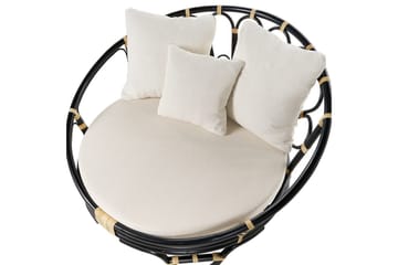 Solstol set om 2 Rossano - Svart, beige - Utemöbler & utemiljö - Utestol & trädgårdsstol - Utefåtölj & loungefåtölj