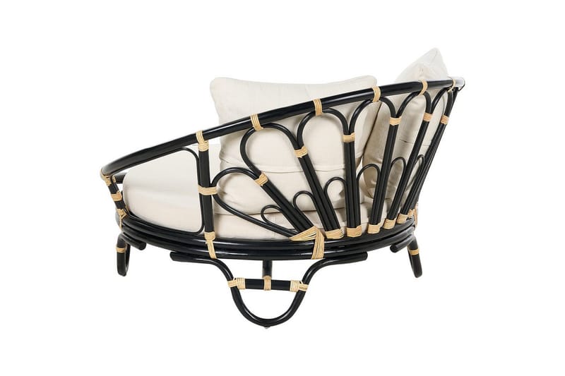 Solstol set om 2 Rossano - Svart, beige - Utemöbler & utemiljö - Utestol & trädgårdsstol - Utefåtölj & loungefåtölj