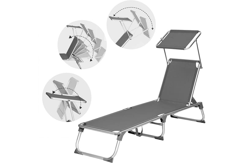 Solstol Songmics 193 cm - Songmics - Utemöbler & utemiljö - Utestol & trädgårdsstol - Solstol