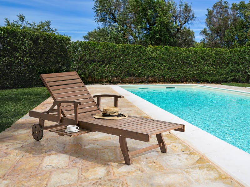 Solstol utomhus Amantea Akaciaträ - Brun - Utemöbler & utemiljö - Utestol & trädgårdsstol - Solsäng & solvagn