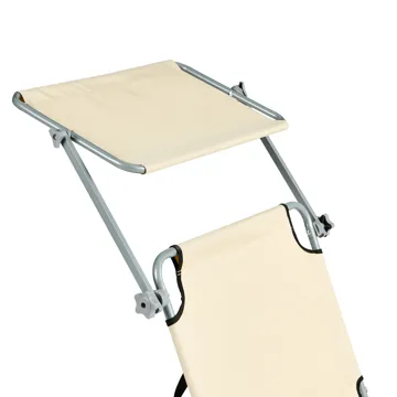 Solstol utomhus Foligno Stål - Beige/Silver - Utemöbler & utemiljö - Utestol & trädgårdsstol - Solsäng & solvagn