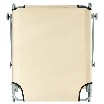 Solstol utomhus Foligno Stål - Beige/Silver - Utemöbler & utemiljö - Utestol & trädgårdsstol - Solsäng & solvagn