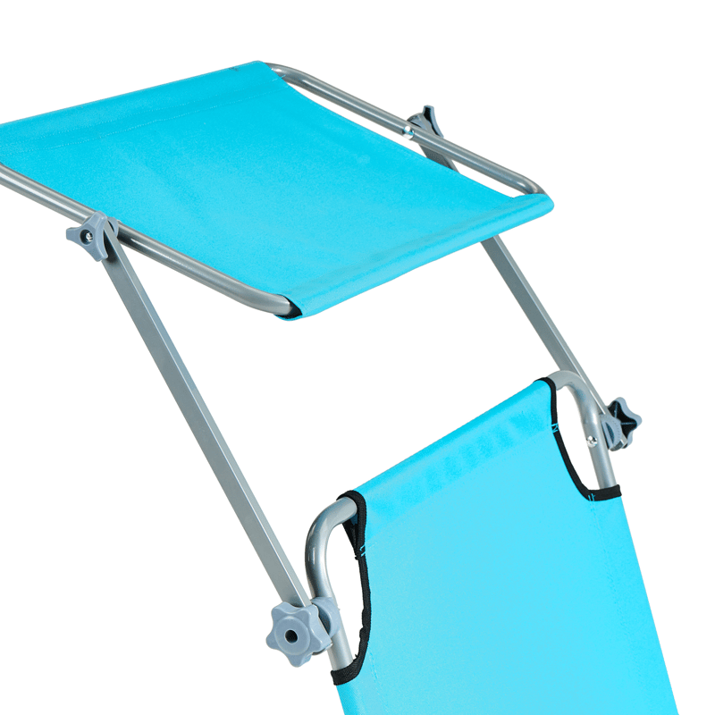 Solstol utomhus Foligno Stål - Blå/Silver - Utemöbler & utemiljö - Utestol & trädgårdsstol - Solsäng & solvagn