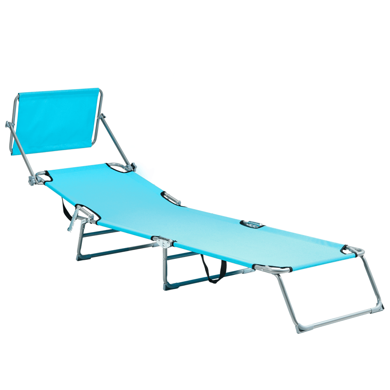 Solstol utomhus Foligno Stål - Blå/Silver - Utemöbler & utemiljö - Utestol & trädgårdsstol - Solsäng & solvagn