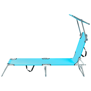 Solstol utomhus Foligno Stål - Blå/Silver - Utemöbler & utemiljö - Utestol & trädgårdsstol - Solsäng & solvagn