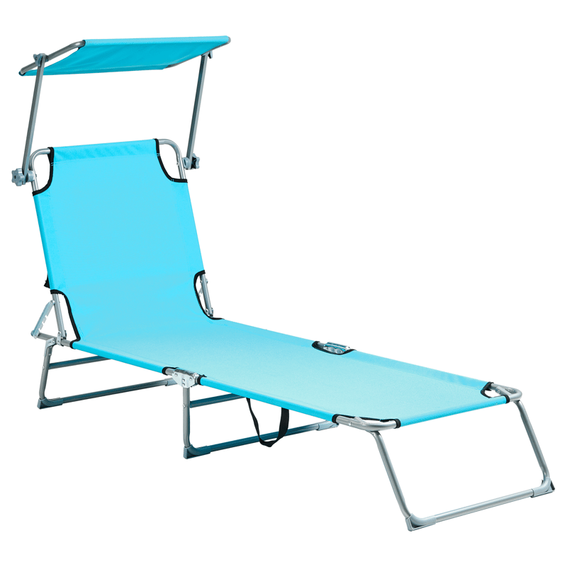 Solstol utomhus Foligno Stål - Blå/Silver - Utemöbler & utemiljö - Utestol & trädgårdsstol - Solsäng & solvagn