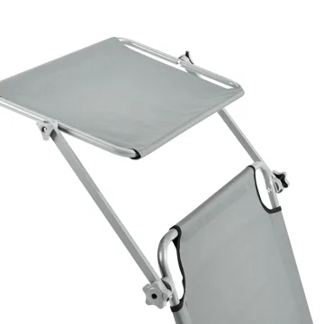 Solstol utomhus Foligno Stål - Grå/Silver - Utemöbler & utemiljö - Utestol & trädgårdsstol - Solsäng & solvagn