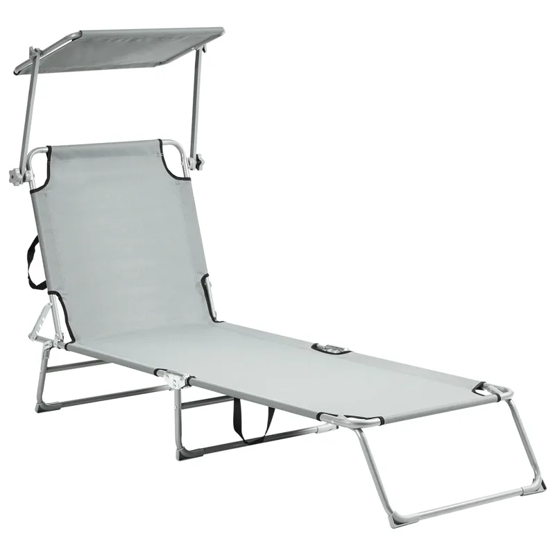 Solstol utomhus Foligno Stål - Grå/Silver - Utemöbler & utemiljö - Utestol & trädgårdsstol - Solsäng & solvagn
