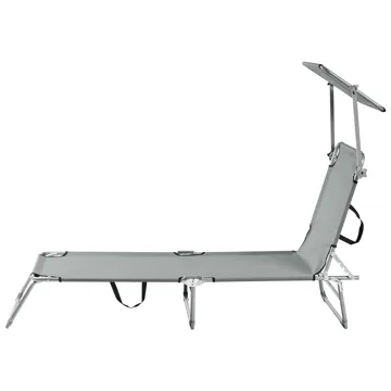 Solstol utomhus Foligno Stål - Grå/Silver - Utemöbler & utemiljö - Utestol & trädgårdsstol - Solsäng & solvagn