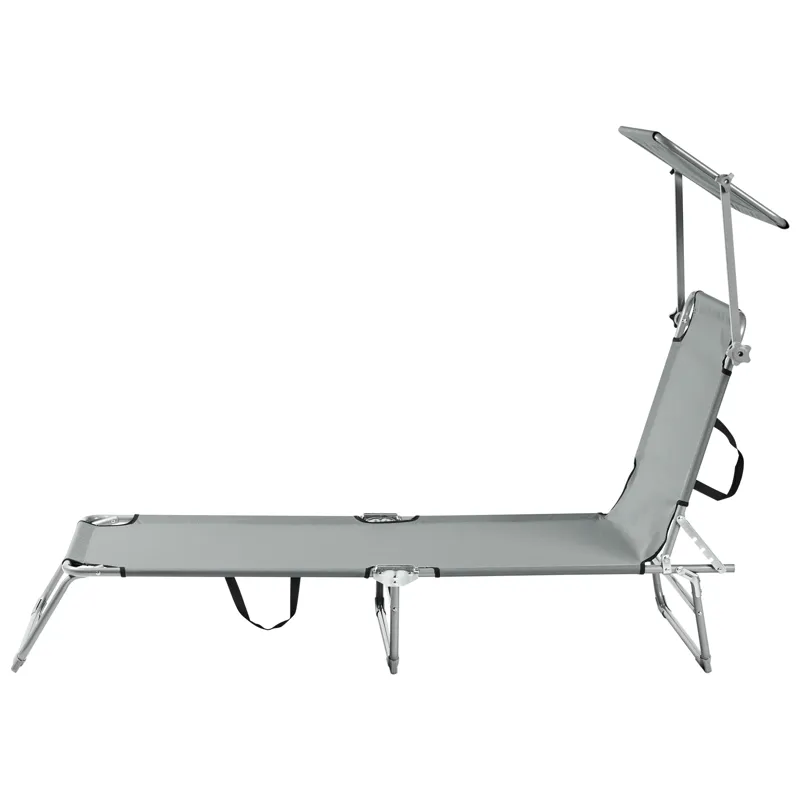 Solstol utomhus Foligno Stål - Grå/Silver - Utemöbler & utemiljö - Utestol & trädgårdsstol - Solsäng & solvagn