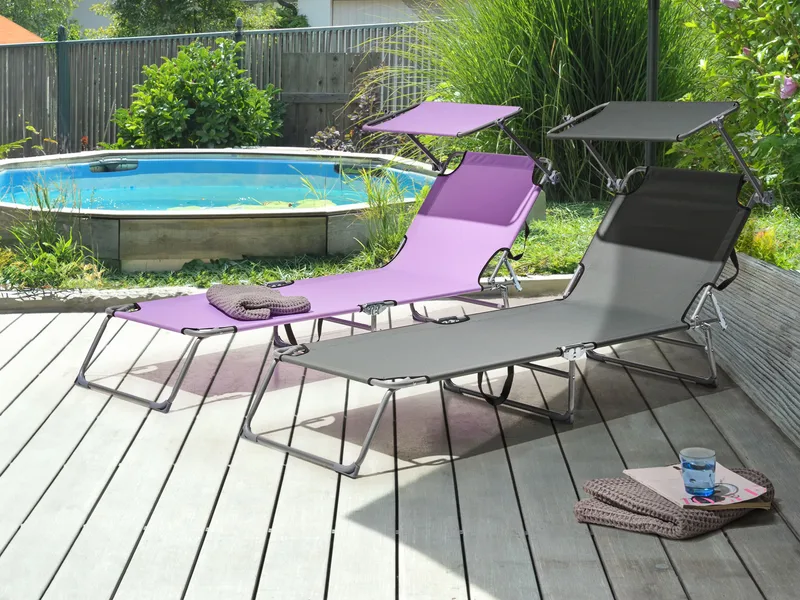 Solstol utomhus Foligno Stål - Grå/Silver - Utemöbler & utemiljö - Utestol & trädgårdsstol - Solsäng & solvagn