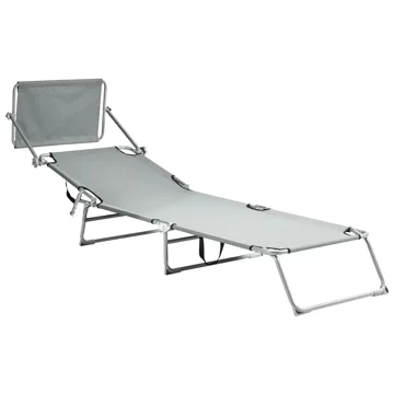 Solstol utomhus Foligno Stål - Grå/Silver - Utemöbler & utemiljö - Utestol & trädgårdsstol - Solsäng & solvagn