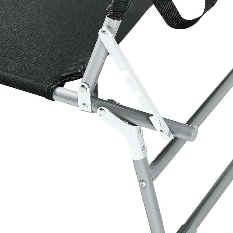 Solstol utomhus Foligno Stål - Svart/Silver - Utemöbler & utemiljö - Utestol & trädgårdsstol - Solsäng & solvagn