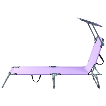 Solstol utomhus Foligno Stål - Violett/Silver - Utemöbler & utemiljö - Utestol & trädgårdsstol - Solsäng & solvagn