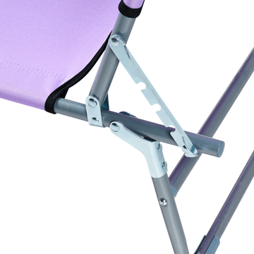 Solstol utomhus Foligno Stål - Violett/Silver - Utemöbler & utemiljö - Utestol & trädgårdsstol - Solsäng & solvagn
