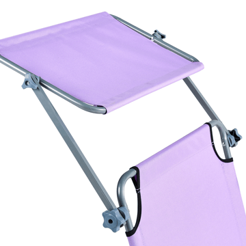 Solstol utomhus Foligno Stål - Violett/Silver - Utemöbler & utemiljö - Utestol & trädgårdsstol - Solsäng & solvagn