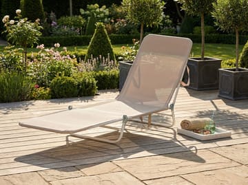 Solstol utomhus Kastoria - Beige/Vit - Utemöbler & utemiljö - Utestol & trädgårdsstol - Solsäng & solvagn