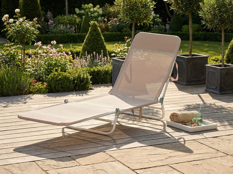 Solstol utomhus Kastoria - Beige/Vit - Utemöbler & utemiljö - Utestol & trädgårdsstol - Sols äng & solvagn