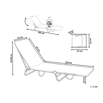 Solstol utomhus Kastoria - Beige/Vit - Utemöbler & utemiljö - Utestol & trädgårdsstol - Solsäng & solvagn