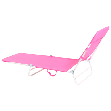 Solstol utomhus Kastoria Stål - Rosa/Vit - Utemöbler & utemiljö - Utestol & trädgårdsstol - Solsäng & solvagn