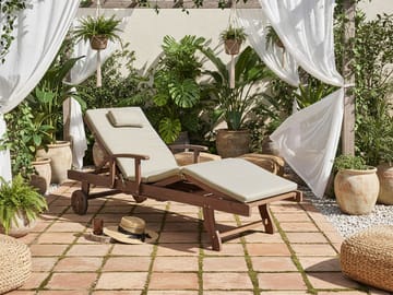 Solstol utomhus med Dyna Amantea Premium Akaciaträ - Brun/Taupe - Utemöbler & utemiljö - Utestol & trädgårdsstol - Solsäng & solvagn