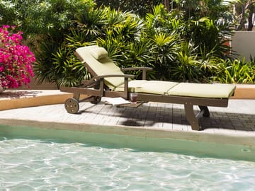 Solstol utomhus med Dyna Amantea Premium II Akaciaträ - Brun/Grön - Utemöbler & utemiljö - Utestol & trädgårdsstol - Solsäng & solvagn