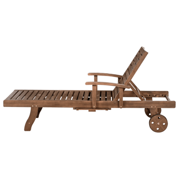 Solstol utomhus med Dyna Amantea Premium Akaciaträ - Brun/Ljusgrå - Utemöbler & utemiljö - Utestol & trädgårdsstol - Solsäng & solvagn