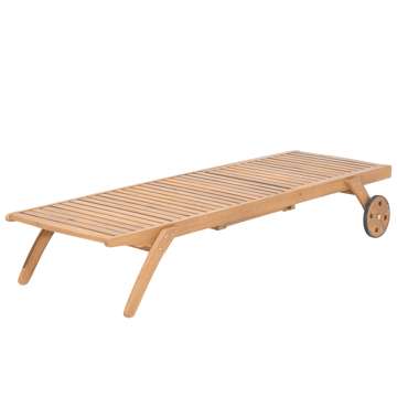 Solstol utomhus med Dyna Cesana Premium Akaciaträ - Brun/Beige - Utemöbler & utemiljö - Utestol & trädgårdsstol - Solsäng & solvagn