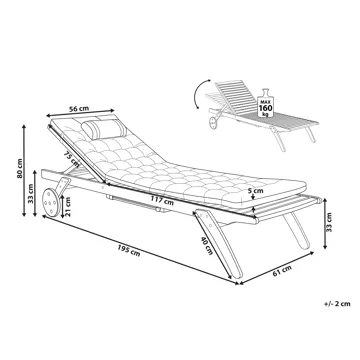 Solstol utomhus med Dyna Cesana Premium Akaciaträ - Brun/Grön - Utemöbler & utemiljö - Utestol & trädgårdsstol - Solsäng & solvagn