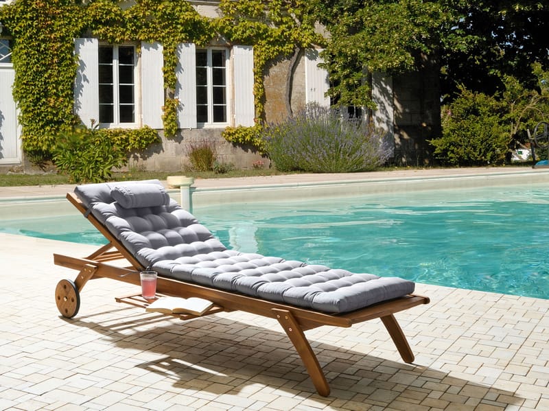 Solstol utomhus med Dyna Cesana Premium Akaciaträ - Brun/Gr å - Utemöbler & utemiljö - Utestol & trädgårdsstol - Solsäng & solvagn