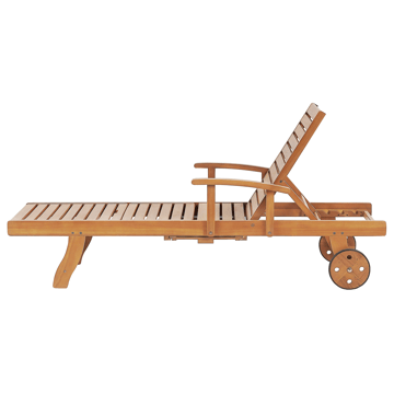 Solstol utomhus med Dyna Java Premium Akaciaträ - Brun/Ljusgrå - Utemöbler & utemiljö - Utestol & trädgårdsstol - Solsäng & solvagn